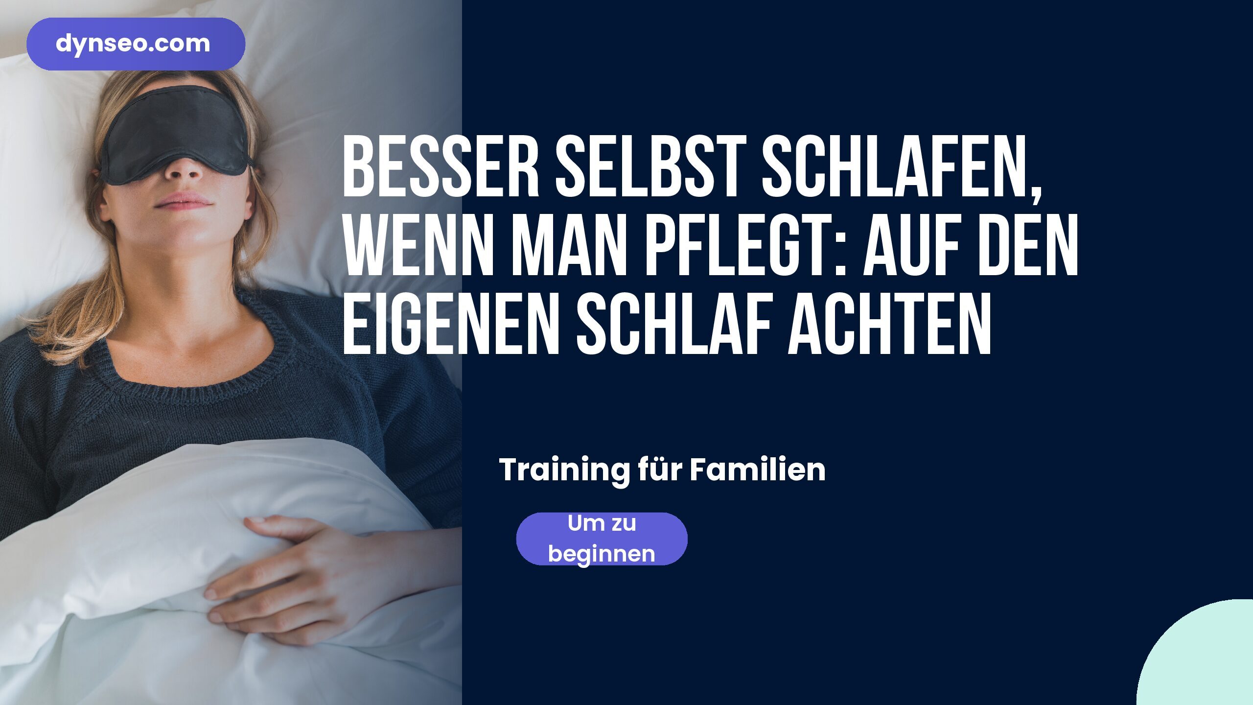 Besser selbst schlafen, wenn man pflegt: auf den eigenen Schlaf achten