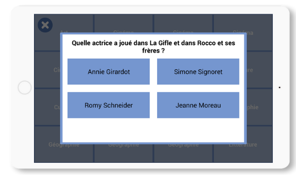 Quiz TOP CULTURE su tablet