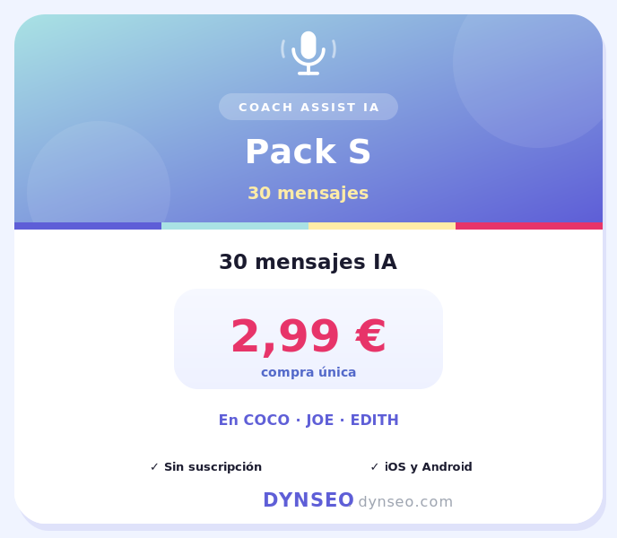 COACH PACK S ES