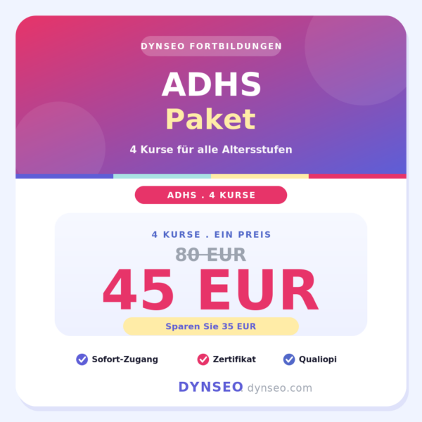 DYNSEO ADHS-Paket mit 4 Online-Kursen