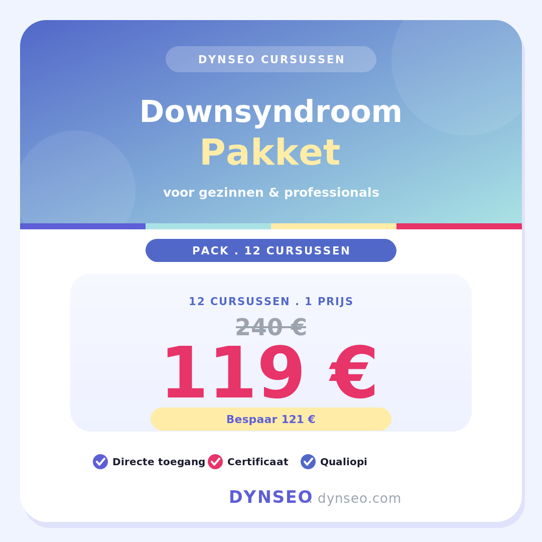 DYNSEO Downsyndroom-pakket met 12 online cursussen