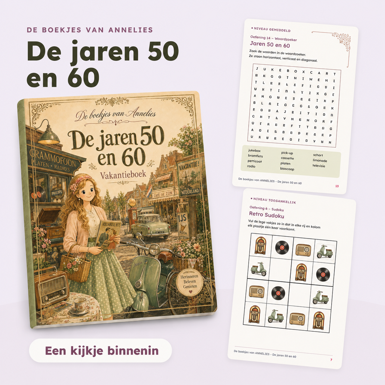12 aperçu du carnet vintage des années 50 60