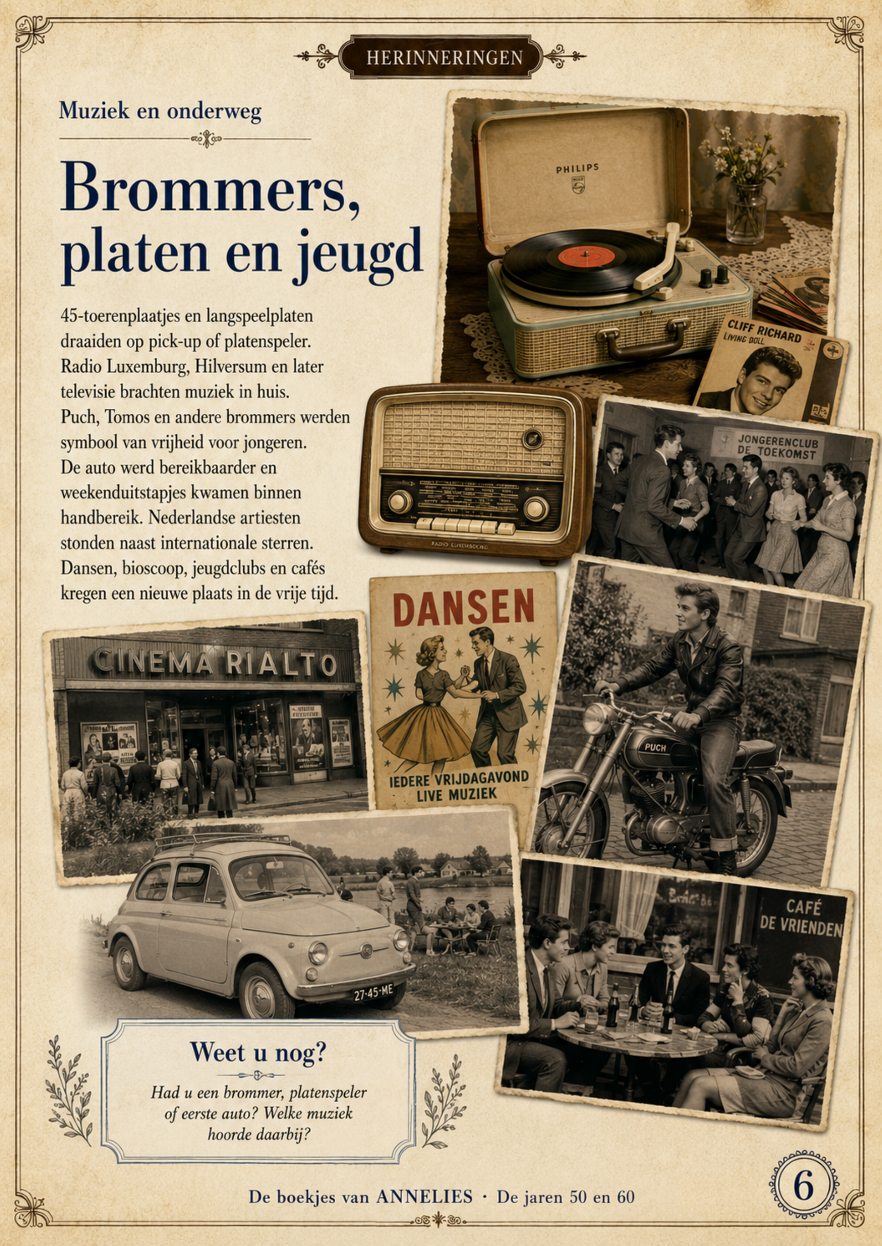 Voorbeeld van een pagina Herinneren — boekje Annelies 5