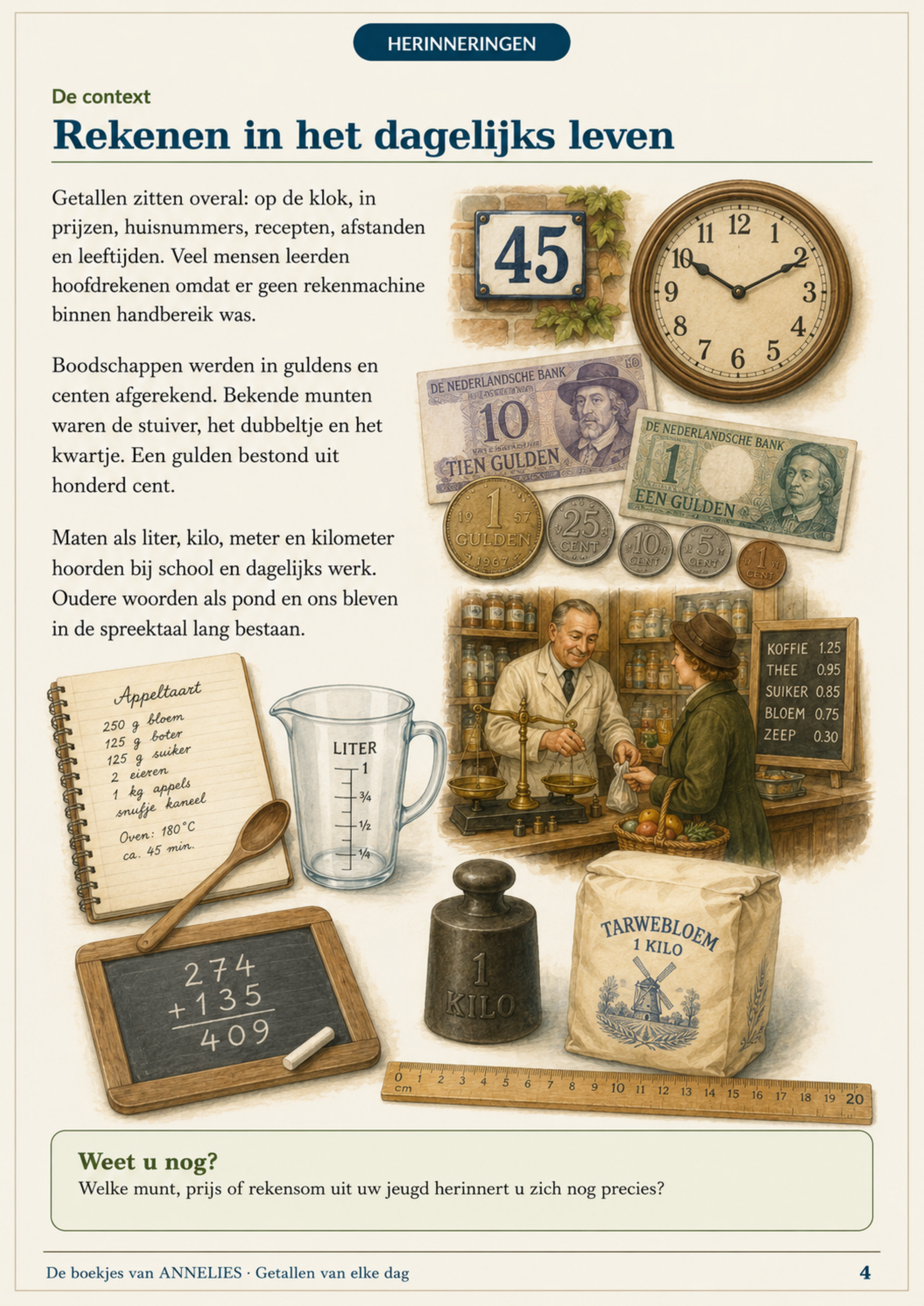 Voorbeeld van een pagina Herinneren — boekje Annelies 2