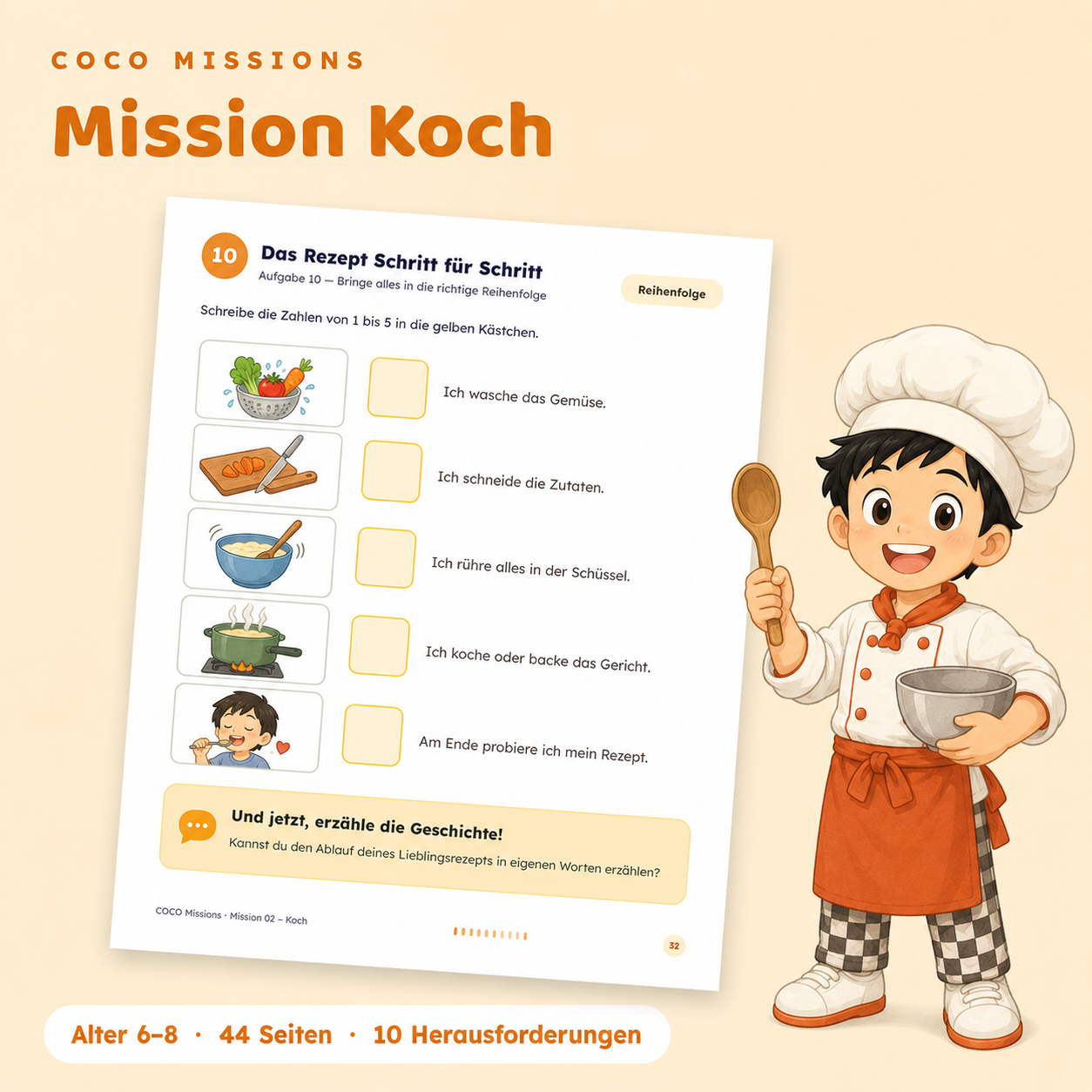 DE Mission 02 Koch Visuel 04 Das Rezept Schritt fuer Schritt
