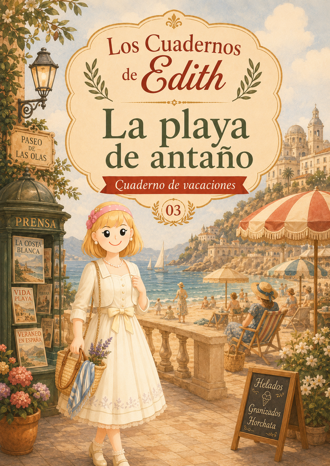 La playa de antaño — cuaderno EDITH para imprimir