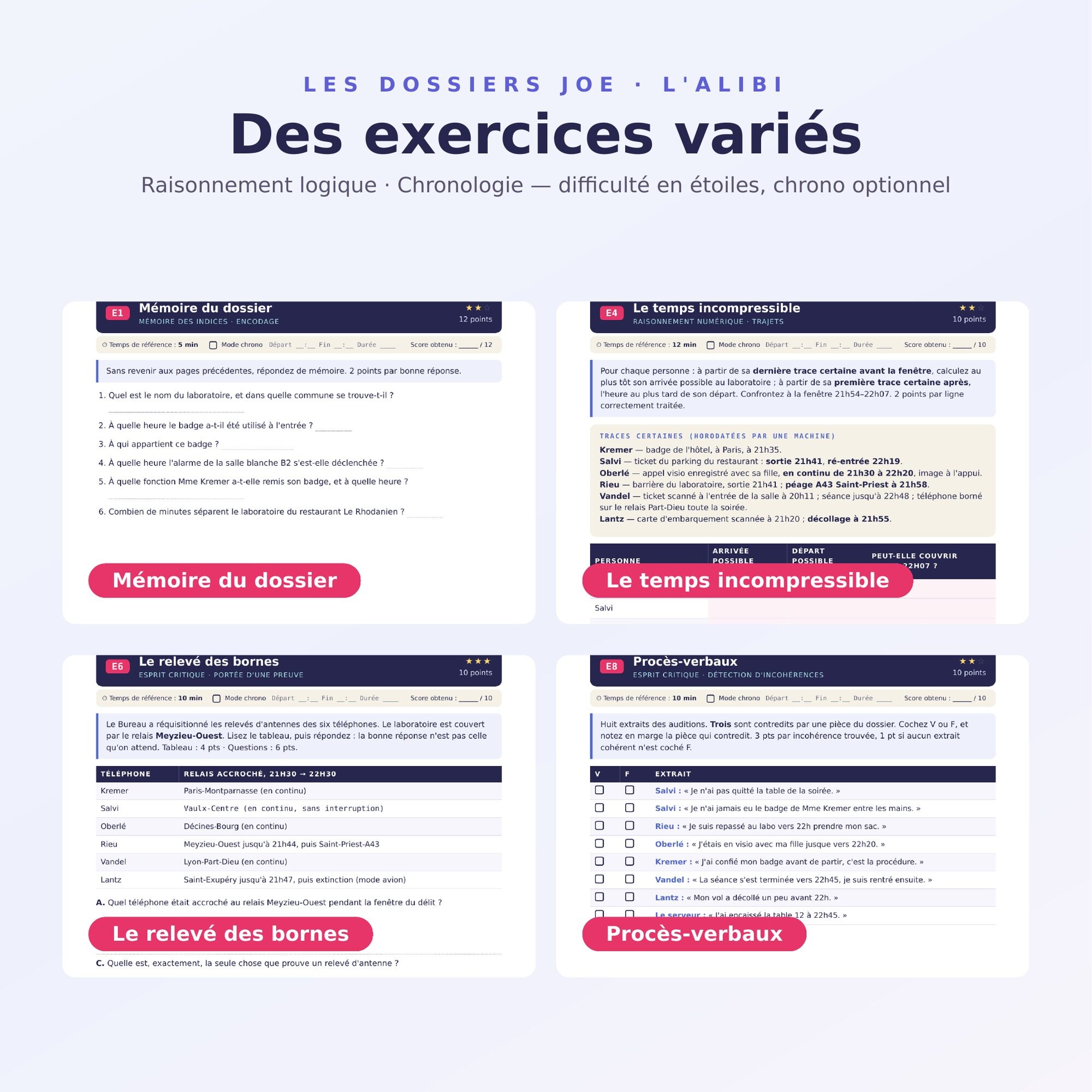 JOE 03 produit 3 exercices