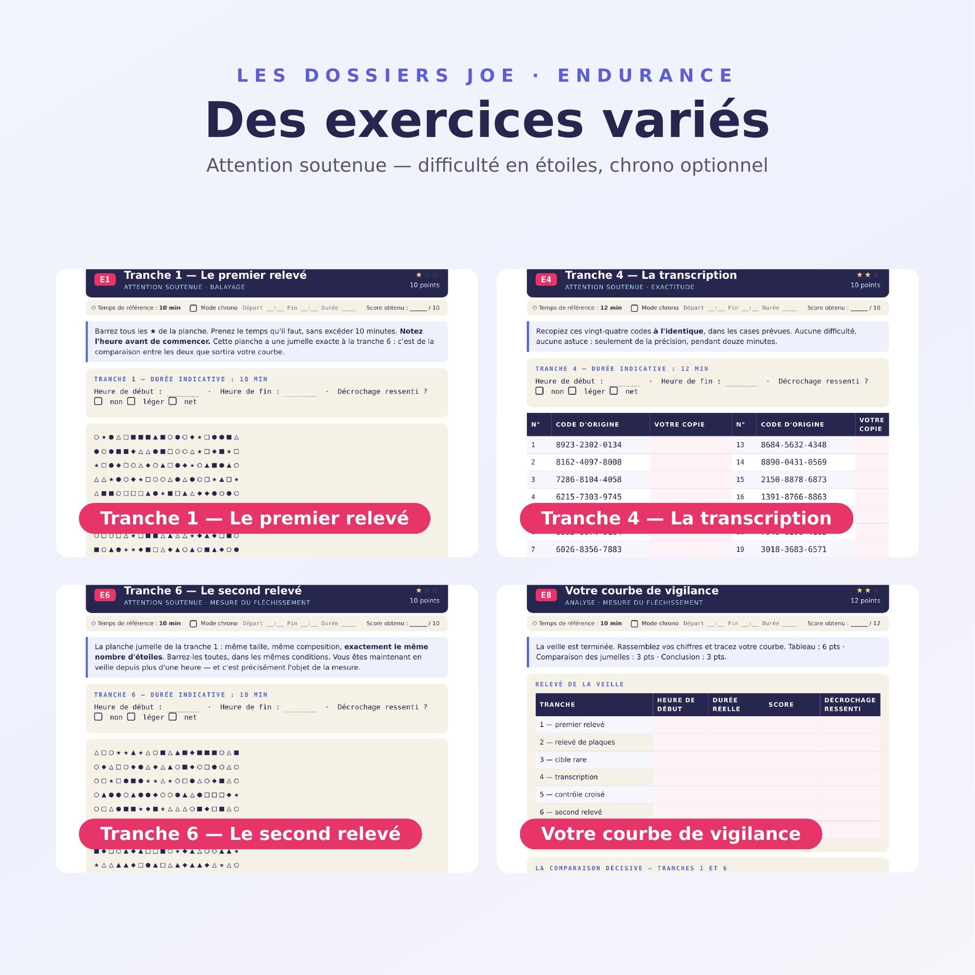 JOE 20 produit 3 exercices