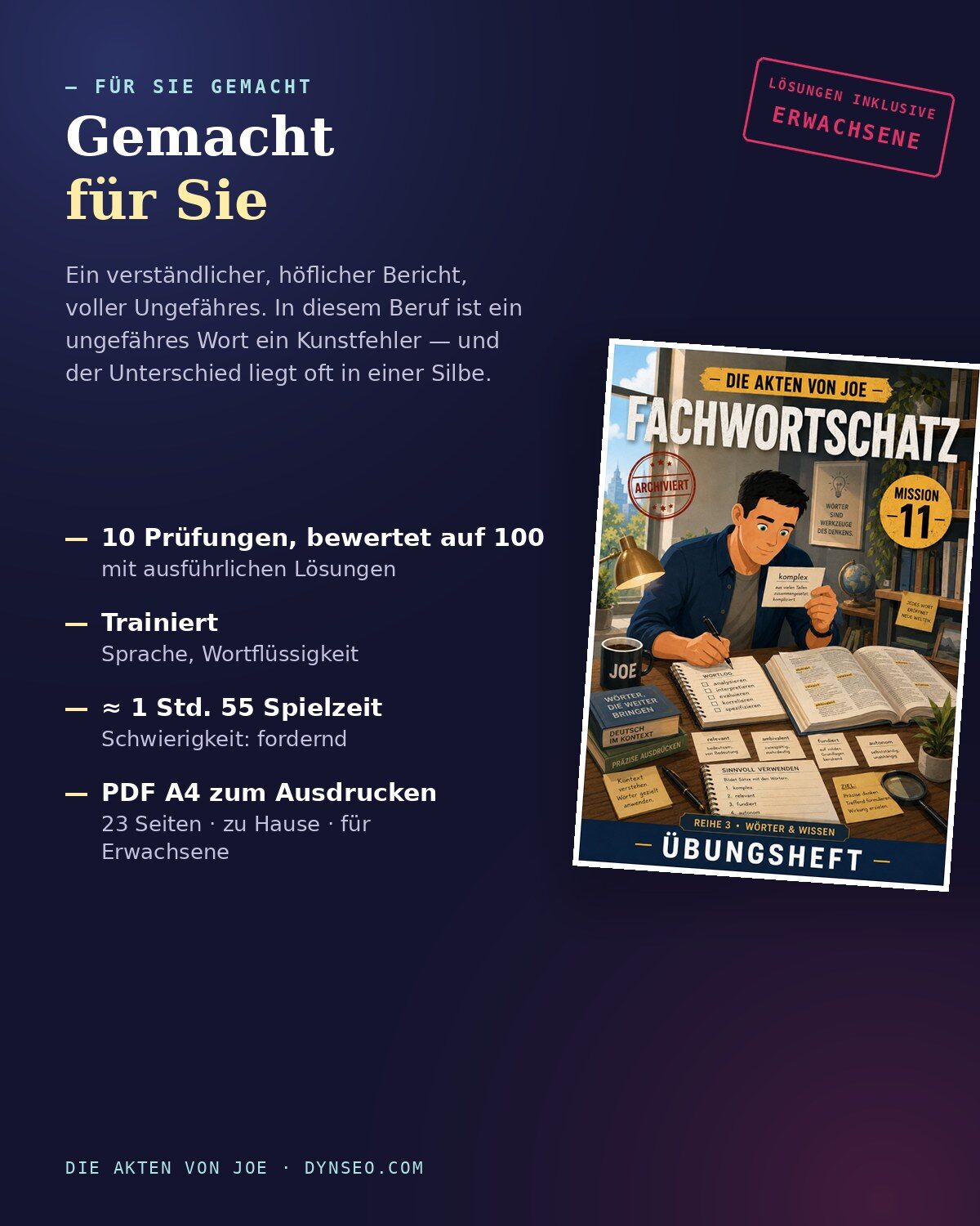 JOE DE 11 produkt 4 nutzen