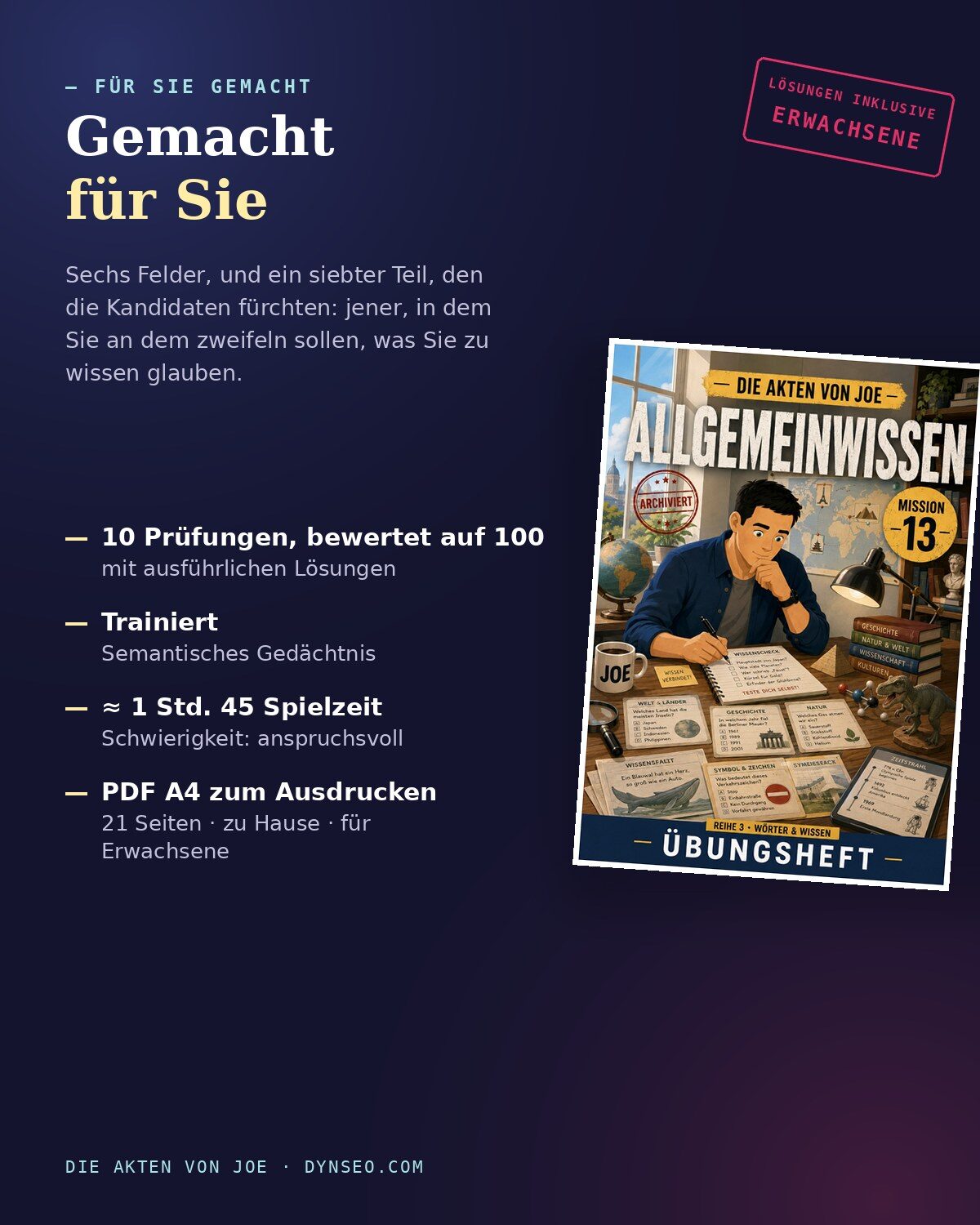 JOE DE 13 produkt 4 nutzen