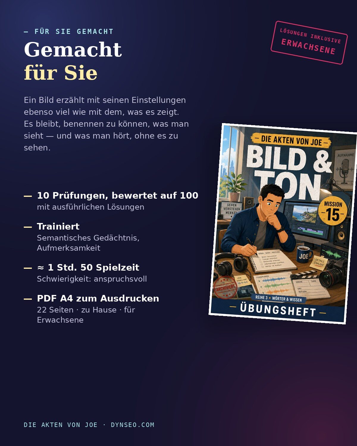 JOE DE 15 produkt 4 nutzen