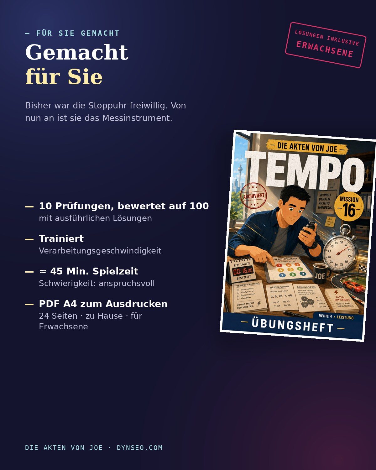 JOE DE 16 produkt 4 nutzen
