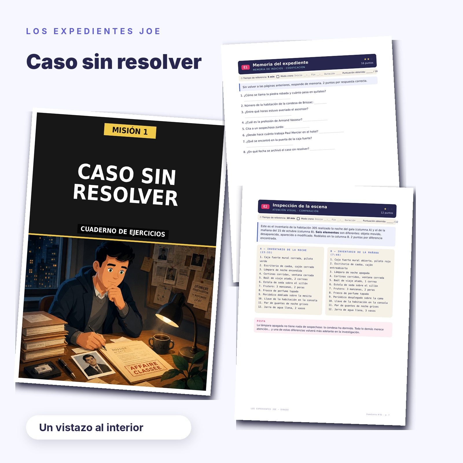 JOE ES 01 Caso sin resolver Produit 2