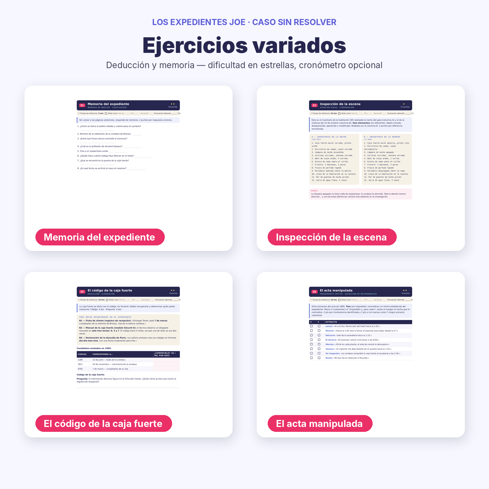 JOE ES 01 Caso sin resolver Produit 3