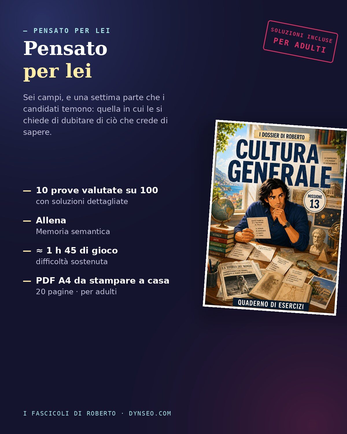 ROBERTO 13 produit 4 benefici