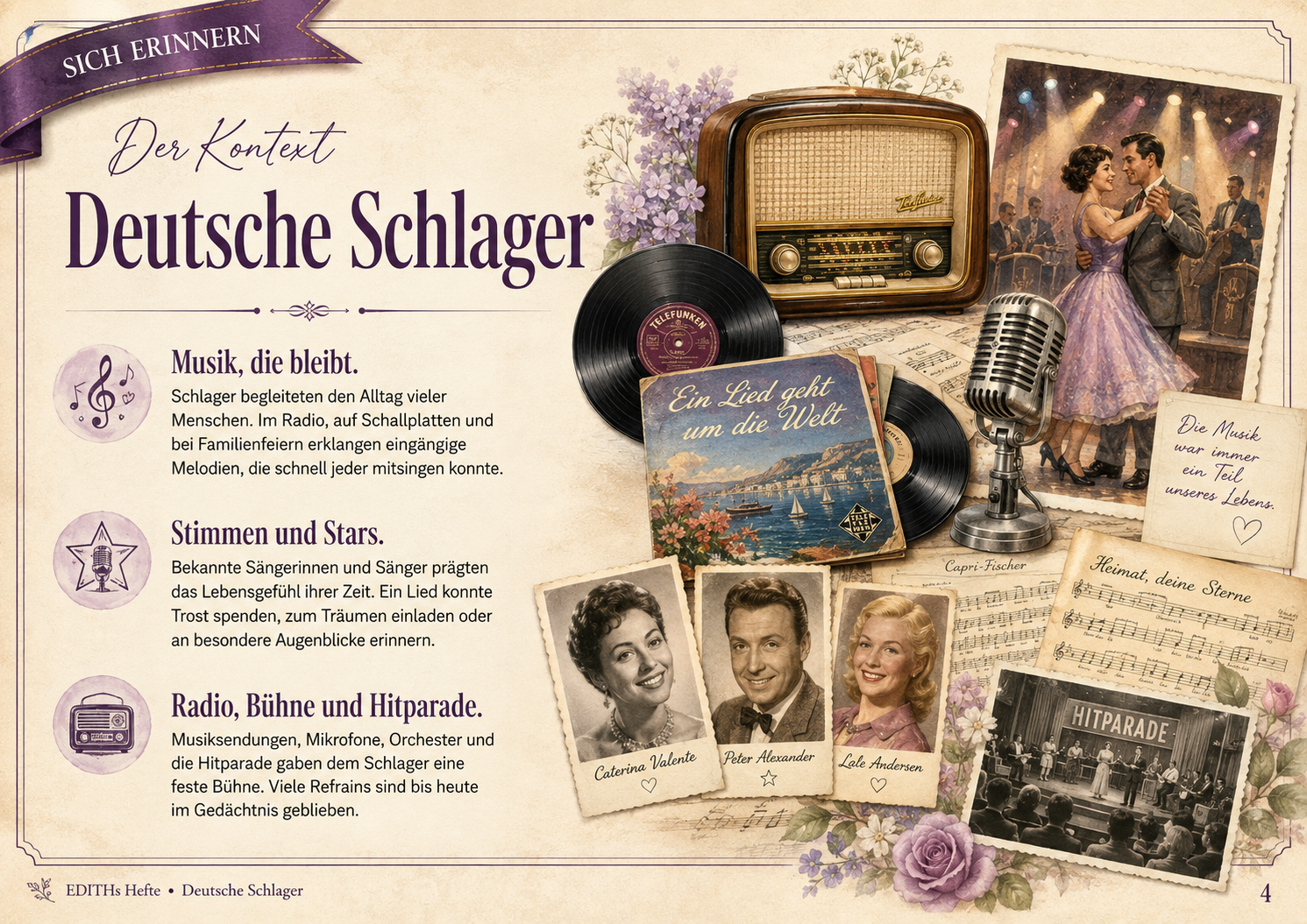 Beispiel der Erinnern-Seite — EDITH-Heft 1