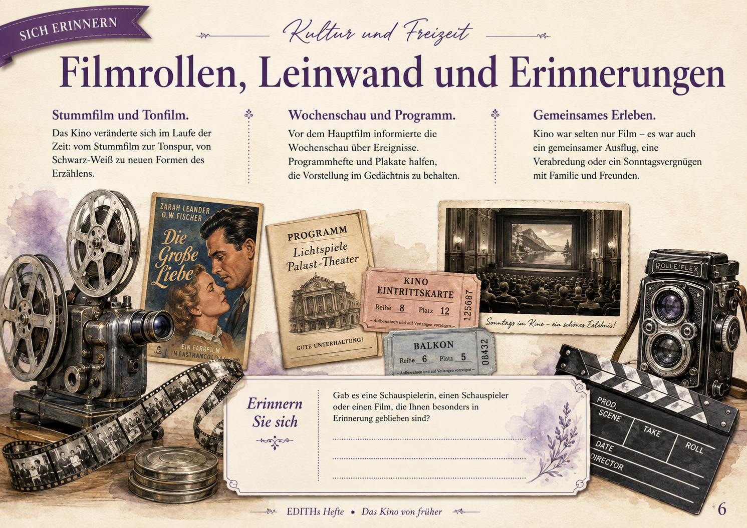 Beispiel der Erinnern-Seite — EDITH-Heft 3