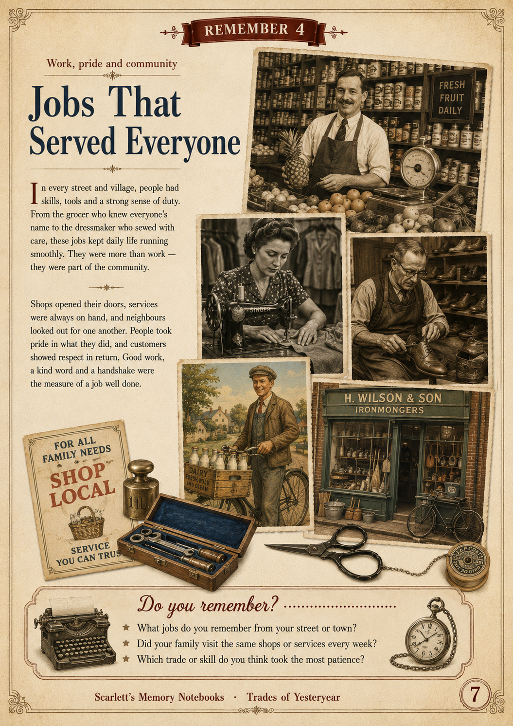 Example of a Remember page — Scarlett's Notebook 2