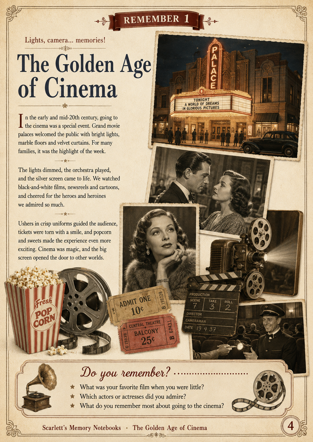 Example of a Remember page — Scarlett's Notebook 3