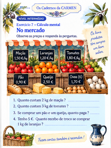 Exercício CARMEN — Cálculo mental