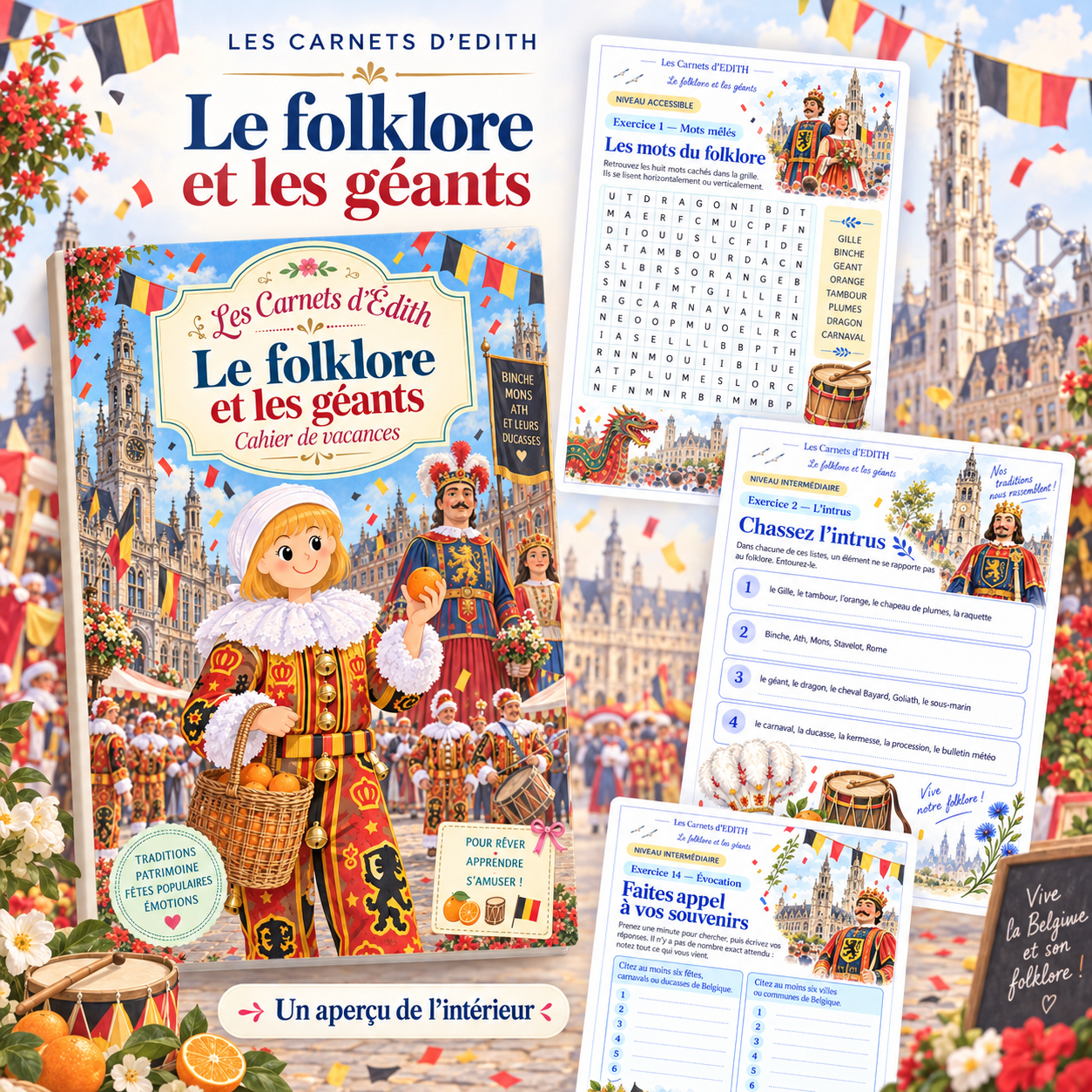 Exercice : Quiz culture folklore, carnet Le folklore et les géants