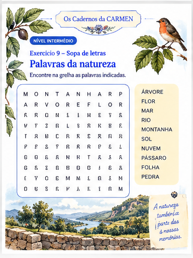 Exercício CARMEN — Sopa de letras