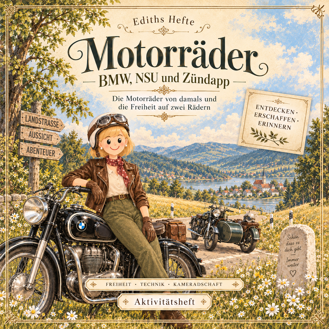 22 EDITHS HEFTE Motorraeder BMW NSU und Zuendapp SQUARE
