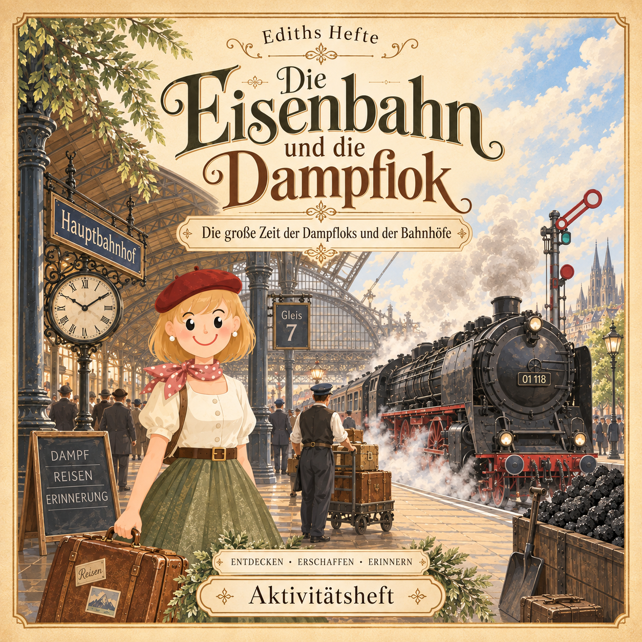 23 EDITHS HEFTE Die Eisenbahn und die Dampflok SQUARE