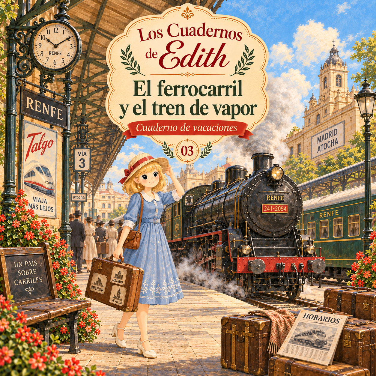 23 EDITH ES El ferrocarril y el tren de vapor SQUARE