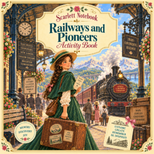 30 SCARLETT NOTEBOOK Railways and Pioneers SQUARE