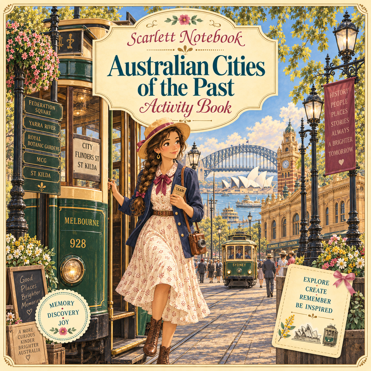 33 SCARLETT NOTEBOOK Australian Cities of the Past SQUARE