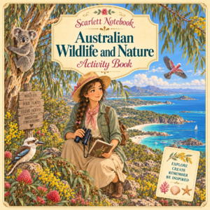 34 SCARLETT NOTEBOOK Australian Wildlife and Nature SQUARE