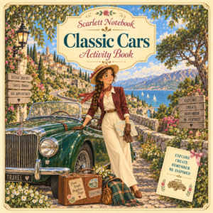 36 SCARLETT NOTEBOOK Classic Cars SQUARE