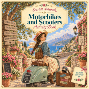 37 SCARLETT NOTEBOOK Motorbikes and Scooters SQUARE