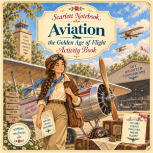 39 SCARLETT NOTEBOOK Aviation the Golden Age of Flight SQUARE