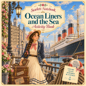 40 SCARLETT NOTEBOOK Ocean Liners and the Sea SQUARE