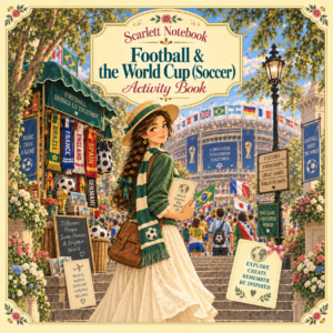 43 SCARLETT NOTEBOOK Football and the World Cup Soccer SQUARE