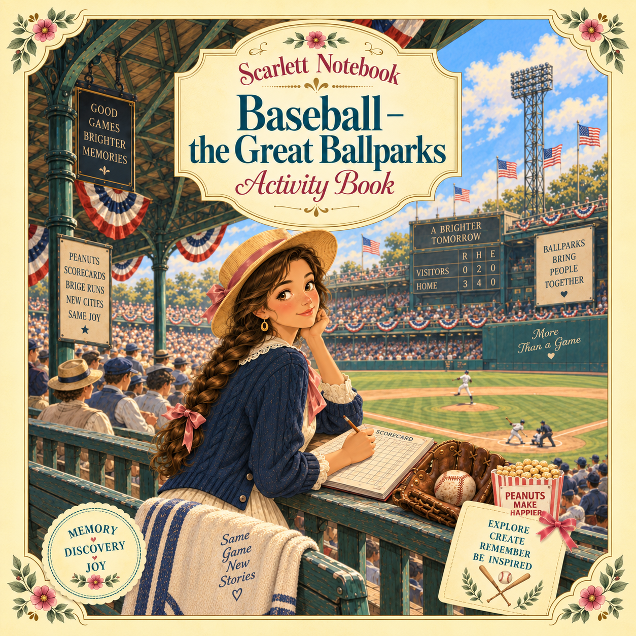 45 SCARLETT NOTEBOOK Baseball the Great Ballparks SQUARE