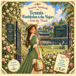 48 SCARLETT NOTEBOOK Tennis Wimbledon and the Majors SQUARE