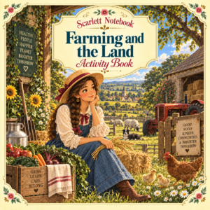 54 SCARLETT NOTEBOOK Farming and the Land SQUARE