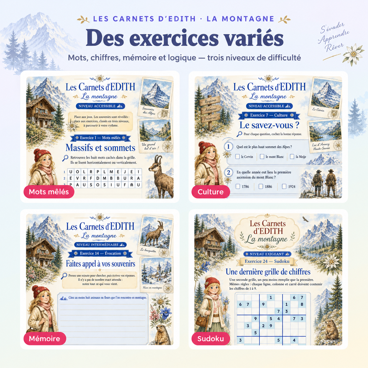 EDITH 04 LA MONTAGNE EXERCICES VARIES PREMIUM FINAL