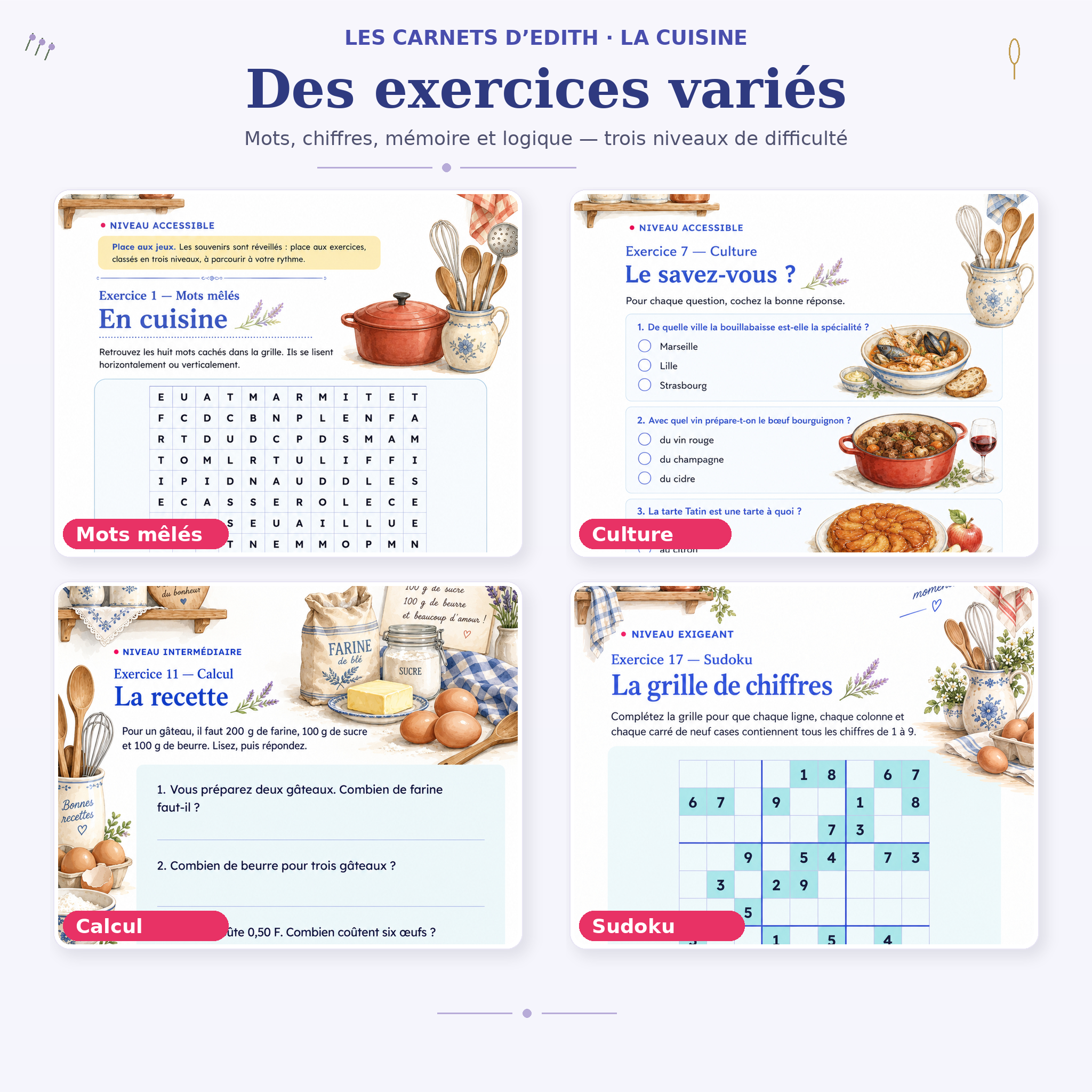 EDITH 11 LA CUISINE EXERCICES VARIES PREMIUM FINAL