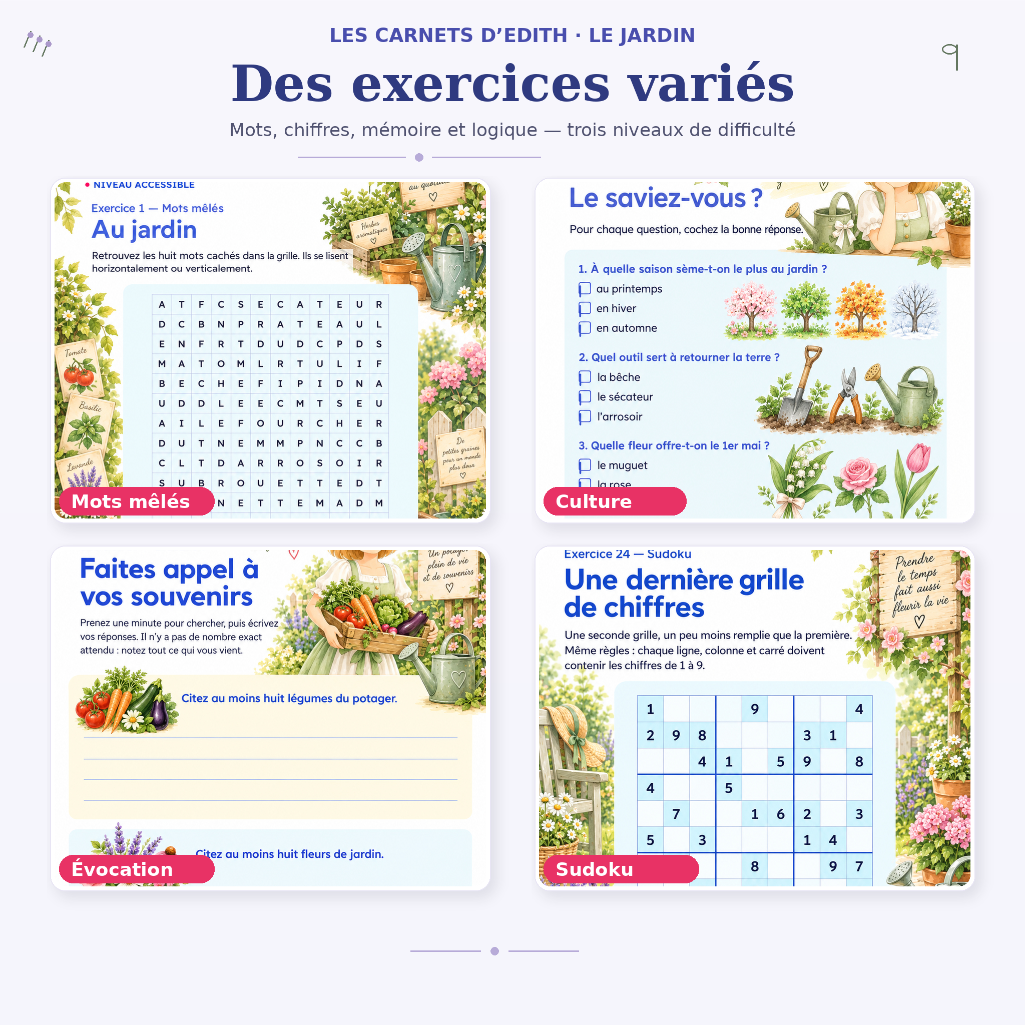 EDITH 12 LE JARDIN EXERCICES VARIES PREMIUM FINAL