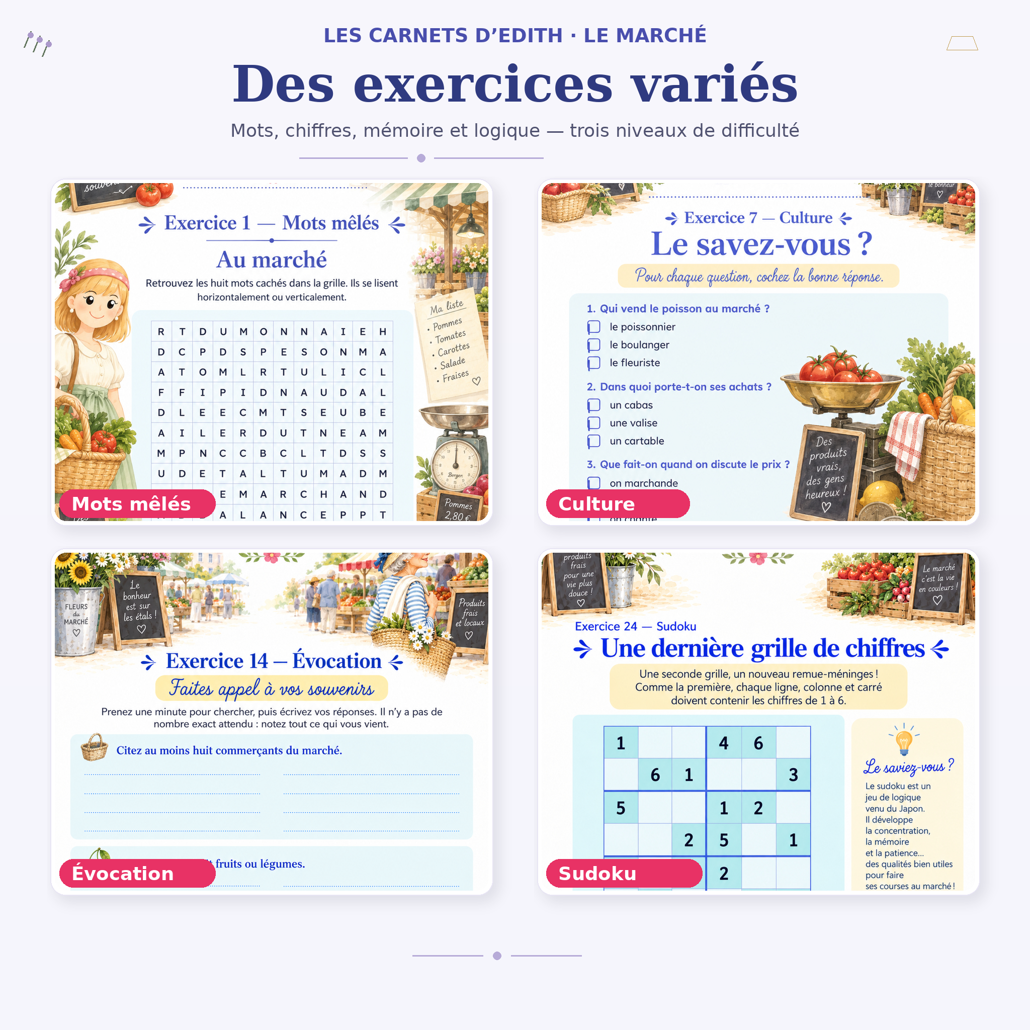 EDITH 13 LE MARCHE EXERCICES VARIES PREMIUM FINAL