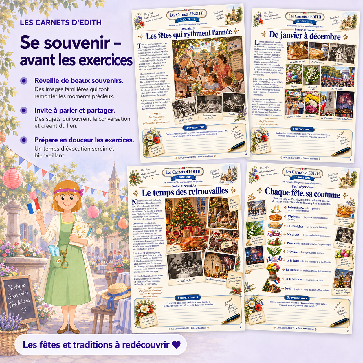 Carnet EDITH — Fêtes et traditions, page Se souvenir
