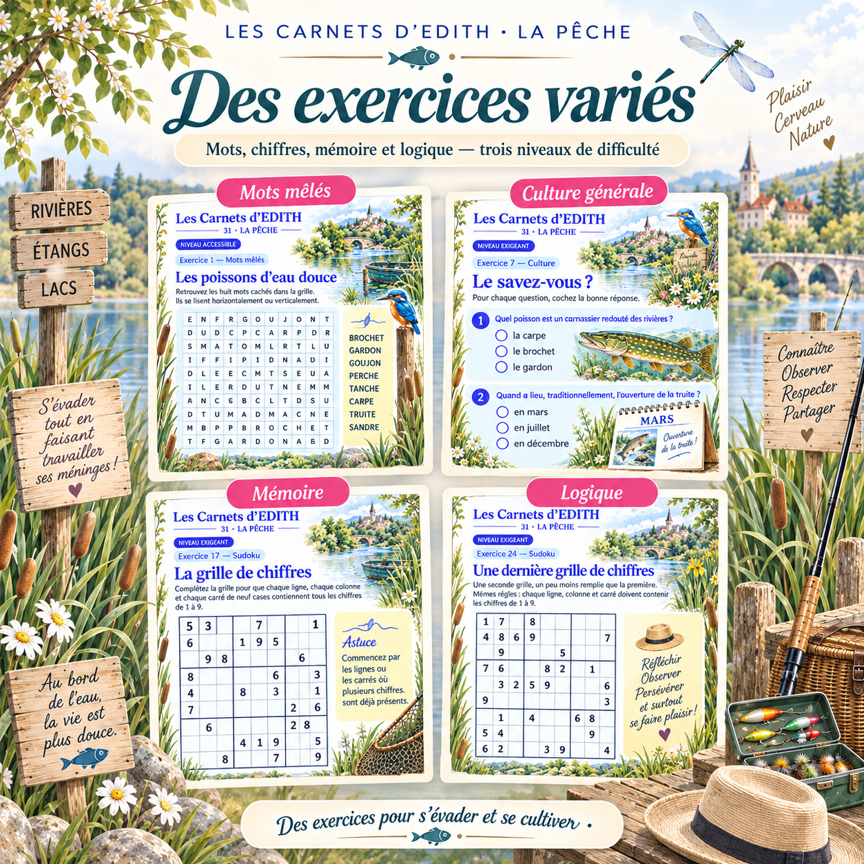 EDITH 31 LA PECHE 03 EXERCICES