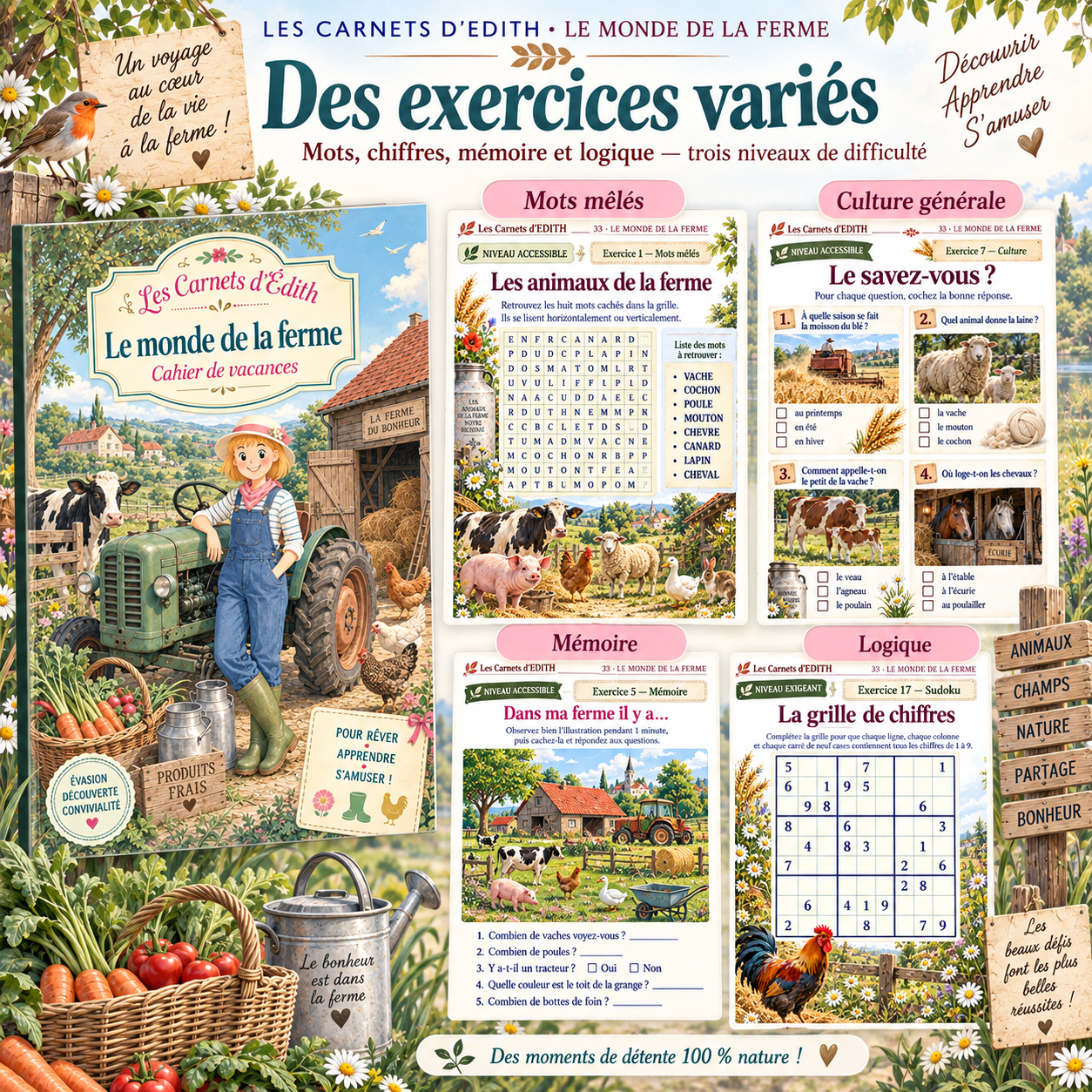 EDITH 33 LE MONDE DE LA FERME 03 EXERCICES