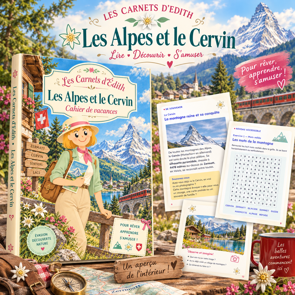 EDITH 41 Visuel Produit Exercices Les Alpes et le Cervin
