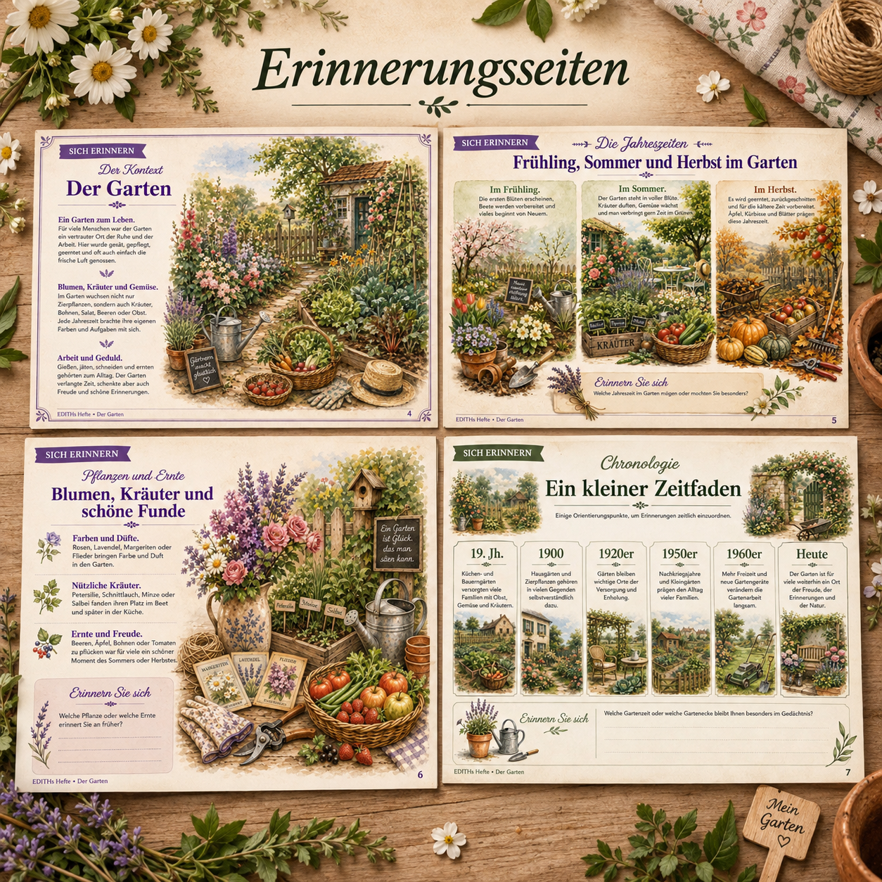 EDITH DE 12 DER GARTEN 01 ERINNERUNGSSEITEN