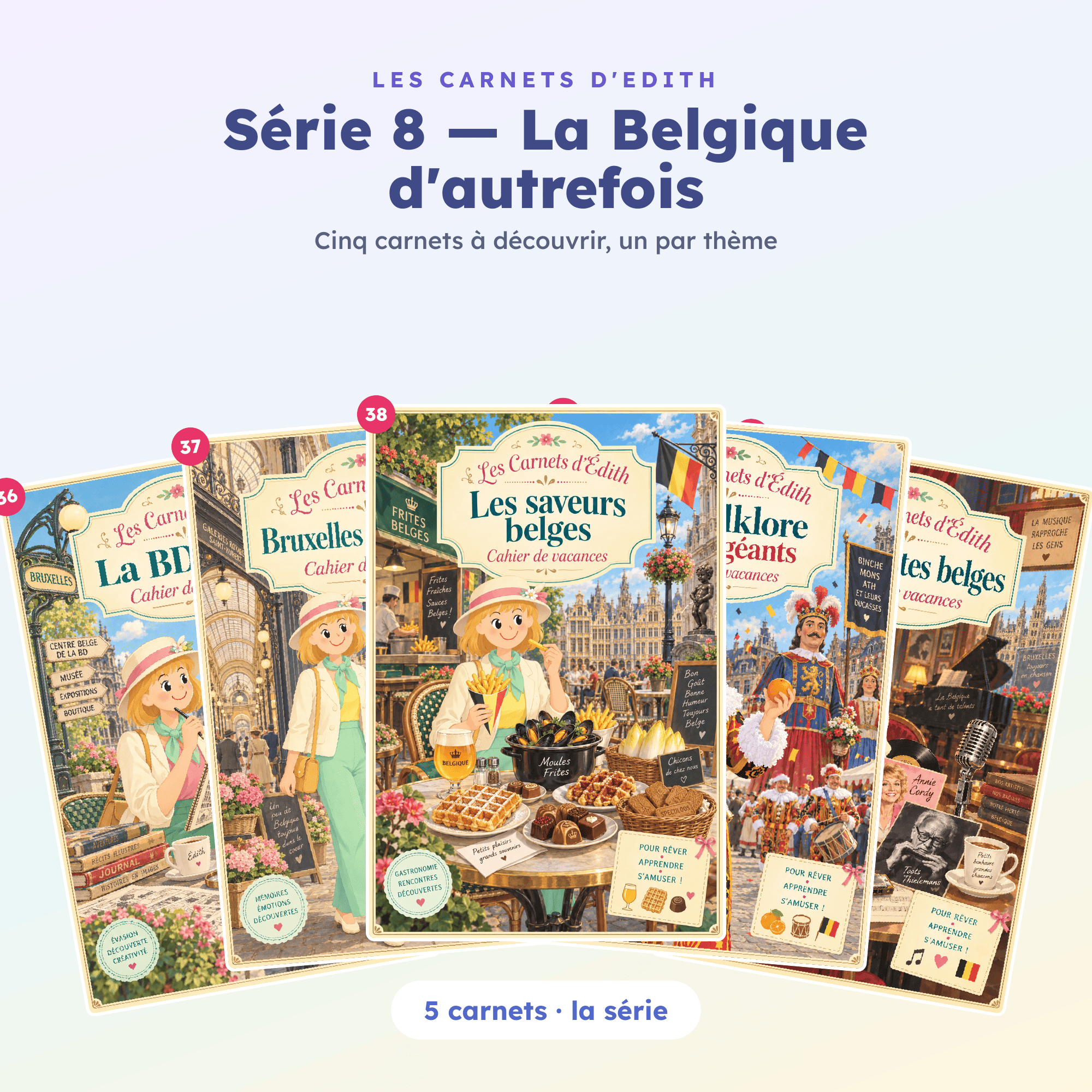 EDITH serie08 la belgique d autrefois carnets 36 37 38 39 40